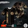 Gold Raven Viking Tattoo Custom Baseball Jersey