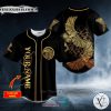 Gold Ravens Viking Custom Baseball Jersey