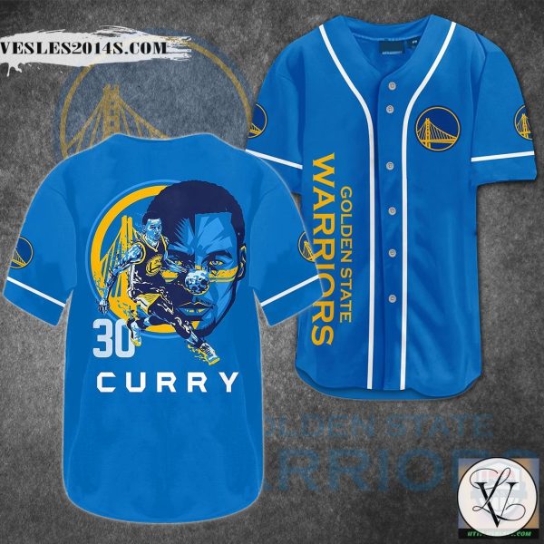 Golden State Warriors 30 Curry Baseball Jersey Shirt