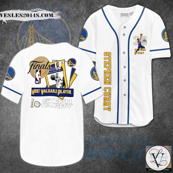 Golden State Warriors Most Valuable Player Baseball Jersey Shirt