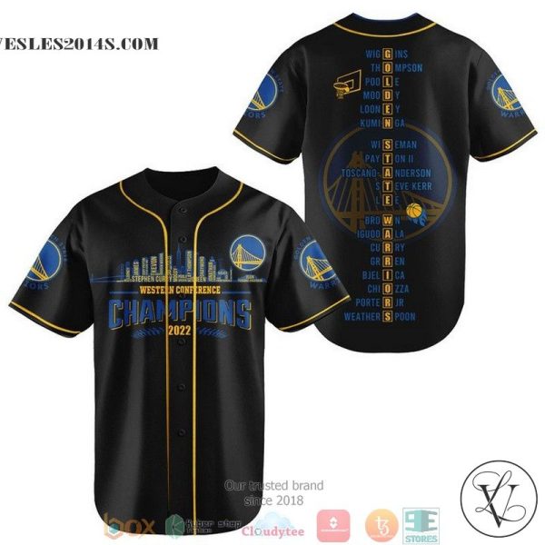 Golden State Warriors Players name black Baseball Jersey
