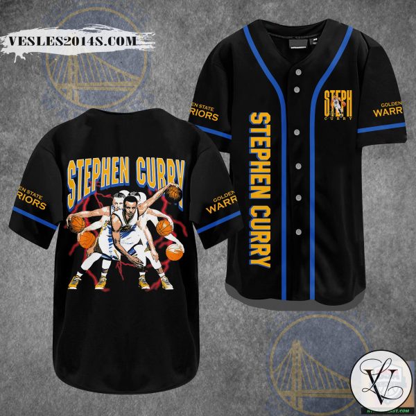 Golden State Warriors Stephen Curry Baseball Jersey Shirt