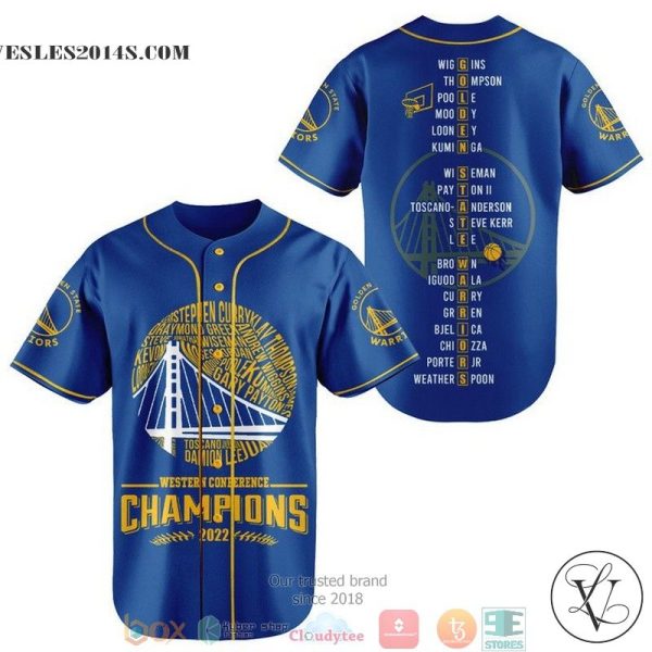 Golden State Warriors Western Conference Champions 2022 Baseball Jersey