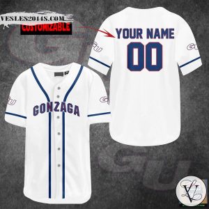 Gonzaga Bulldogs Personalized Baseball Jersey Shirt