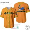 Goofy Custom Name Orange Baseball Jersey Shirt