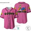 Goofy Custom Name Pink Baseball Jersey Shirt