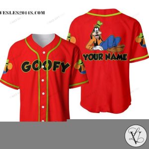 Goofy Disney Custom Name Baseball Jersey Shirt