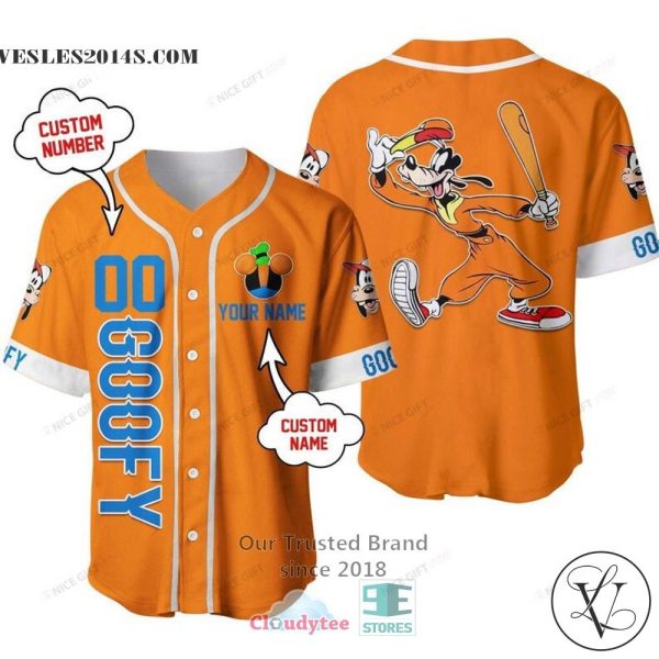 Goofy Disney Personalized Baseball Jersey Shirt