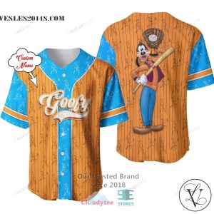 Goofy Walt Disney Custom Name Baseball Jersey Shirt