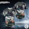 Goth Grim Reaper Raven Rose Skull Baseball Jersey