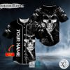 Gothic Skull Lightning Custom Baseball Jersey