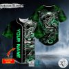 Green Dragon Skull Custom Baseball Jersey