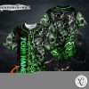 Green Neon Trap Skull Custom Baseball Jersey