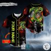 Green Red Dragon Skull Custom Baseball Jersey