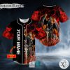 Grim Reaper Red Smoke Skull Custom Baseball Jersey