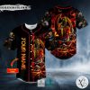 Grim Reaper Wings Lightning Skull Custom Baseball Jersey