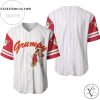 Grumpy Dwarf Snow White All Over Print Pinstripe Baseball Jersey – White