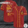 Gryffindor Harry Potter Run Like You’re Late for platform yellow Baseball Jersey