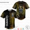 Guinness Beer Flame Skull Baseball Jersey