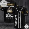Guinness In My Veins Jesus In My Heart Baseball Jersey – Black