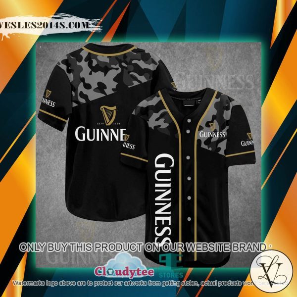 Guinness black camo Baseball Jersey