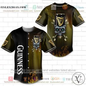 Guinness skull head Baseball Jersey