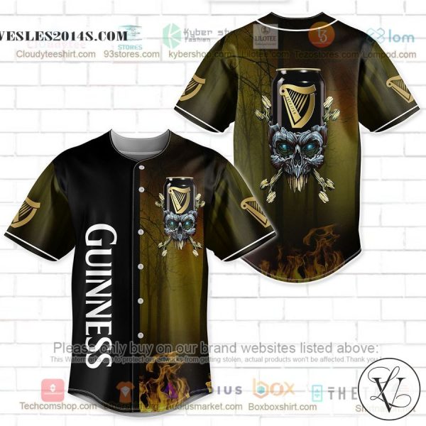 Guinness skull head Baseball Jersey