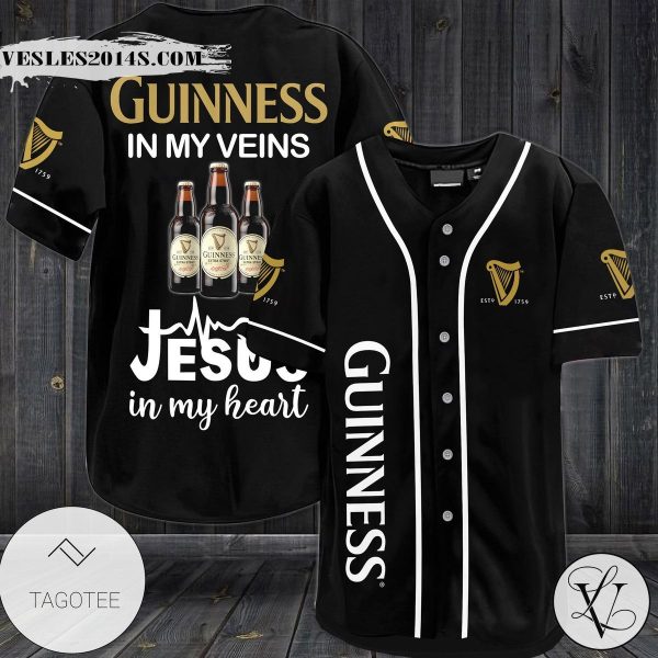 Gunness In My Veins Jesus In My Heart Baseball Jersey