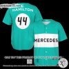 Hamilton Mercedes 44 Cyan Blue Baseball Jersey