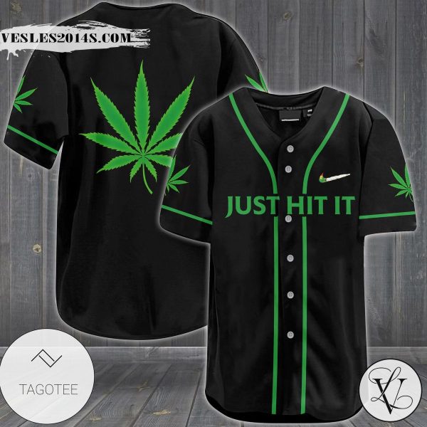 Happy 420 Just Hit It Baseball Jersey