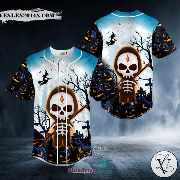 Happy Halloween Skull Baseball Jersey