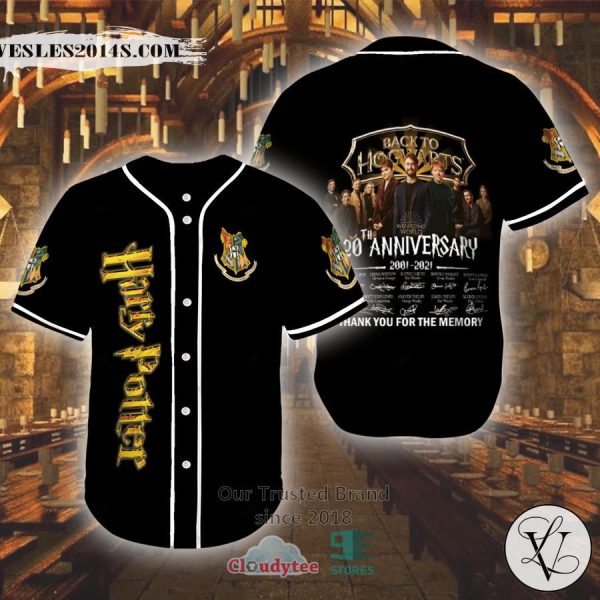 Harry Potter Back To Hogwards 20Th Anniversary black Baseball Jersey