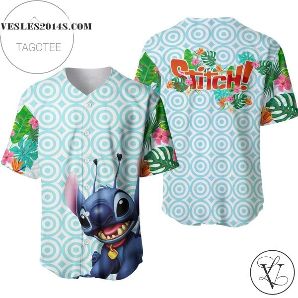 Hawaiian Stitch Flowery Pattern All Over Print Baseball Jersey