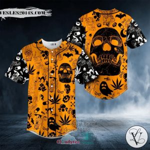 Head Halloween Skull Baseball Jersey