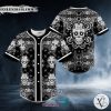 Heart Shaped Eyes Pattern Of Sugar Skull Baseball Jersey