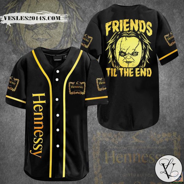 Hennessy x Chucky Friends Till The End Baseball Jersey Shirt