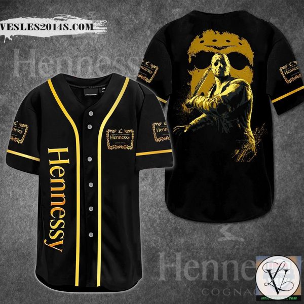 Hennessy x Jason Voorhees Baseball Jersey Shirt