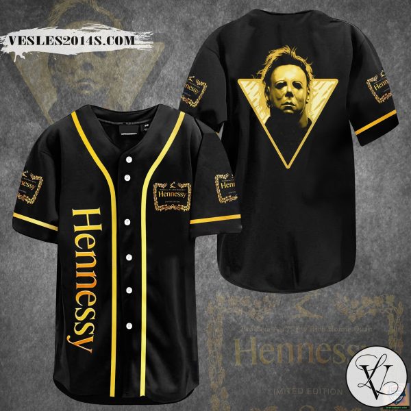 Hennessy x Michael Myers Baseball Jersey Shirt