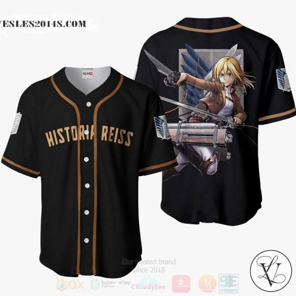 Historia Reiss Attack On Titan Anime Baseball Jersey Shirt