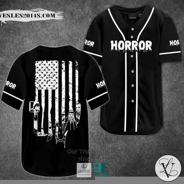 Horror Characters US Flag Horror Movie Baseball Jersey