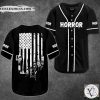 Horror Movie American Flag Black Baseball Jersey