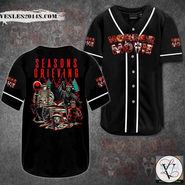 Horror Movie Seasons Grieving Baseball Jersey Shirt