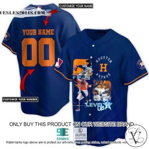Houston Astros Leverl Up Personalized Baseball Jersey