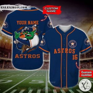 Houston Astros MLB Personalized Baseball Jersey