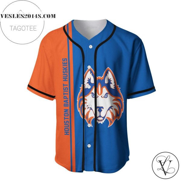 Houston Baptist Huskies Baseball Jersey Half Style – NCAA