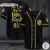 Hufflepuff Harry Potter Run Like You’re Late for platform Baseball Jersey