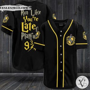 Hufflepuff Run Like You’re Late Platform Baseball Jersey Shirt