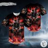 Hunter Killer Biker Fire Racer Skull Baseball Jersey