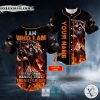 I Am Who I Am F Off Fire Skeleton Grim Reaper Skull Custom Baseball Jersey