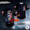 I Do What I Want American Flag Patriotist Messy Bun Skull Custom Baseball Jersey